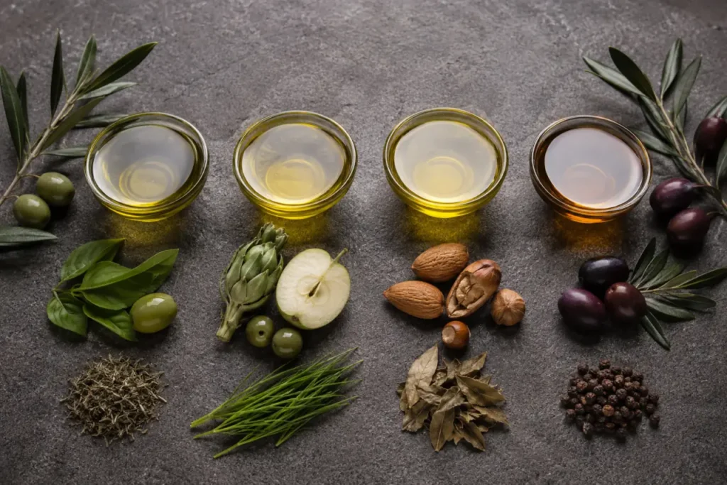 Zeytin çeşitleri ve aroma profilleri Memecik Ayvalık Picual